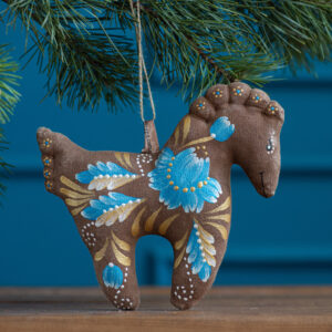 Сувенір кавовий ароматизований "Коник жовто-блакитний"