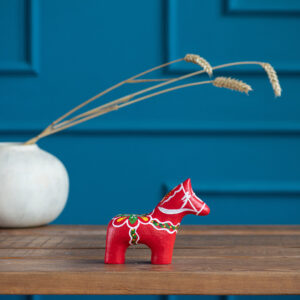 Сувенір скульптурний  "Коник Далахаст з ручним розписом"(середній)