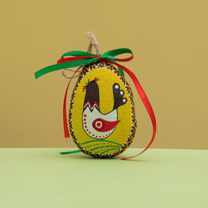 Сувенір "Мала писанка жовта з пташкою"