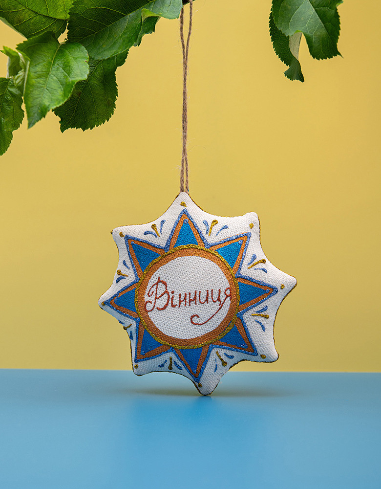 Сувенір зірка ванільна "Вінниця" - Зображення 2