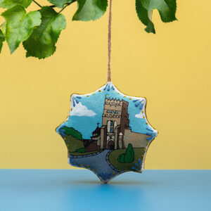 Сувенір зірка ванільна "Луцьк,Замок Любарта"