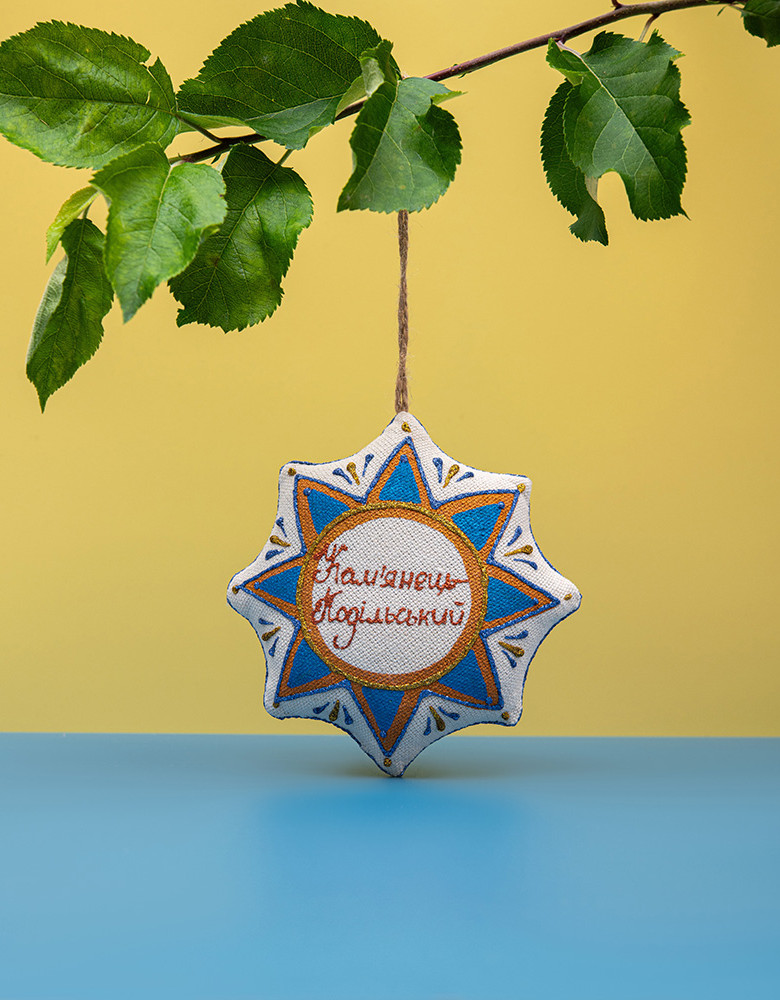 Сувенір зірка ванільна " Кам'янець-Подільський" - Зображення 2