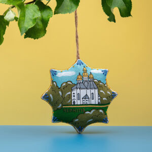 Сувенір зірка ванільна "Катерининська церква, Чернігів"