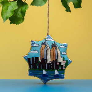 Сувенір зірка ванільна " Дніпро "Вежі" "