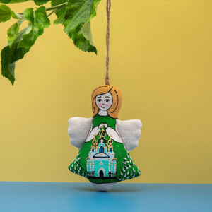 Сувенір текстильний янгол "Андріївська церква"