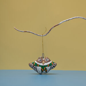 Брелок «Сова в пластовій хустині»