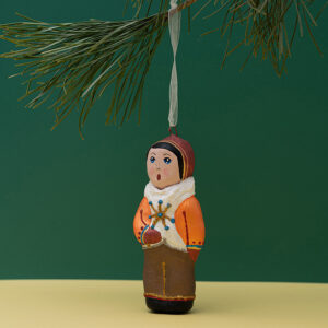 Ялинкова іграшка " Хлопчик колядник, який співає " (скульптура)