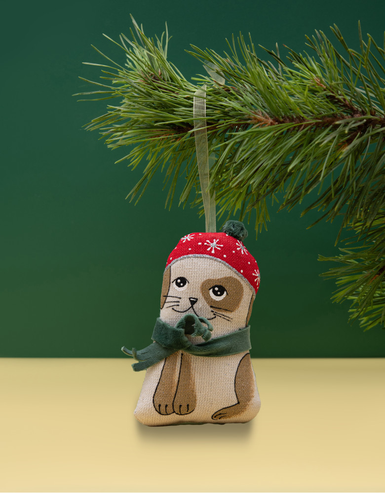 Сувенір ванільний "Песик з шарфиком"