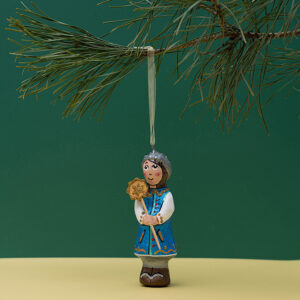Ялинкова іграшка " Персонаж вертепу  Хлопчик-колядник " (скульптура)
