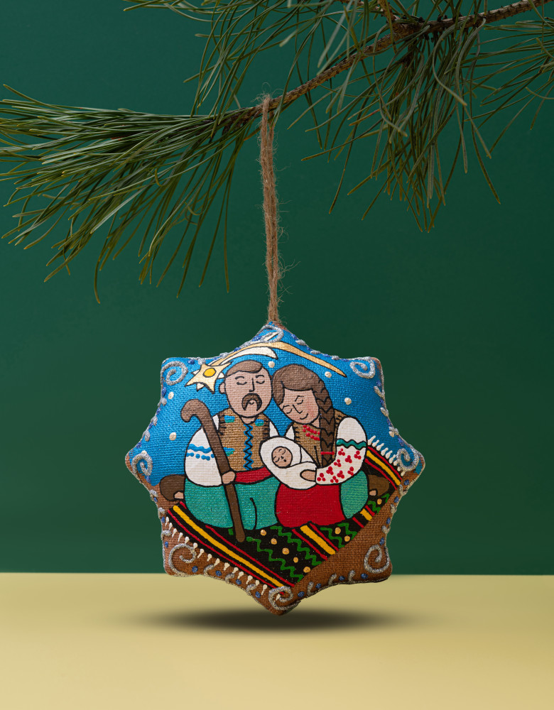 Сувенір кавовий ароматизований "Зірка різдвяна українська родина"