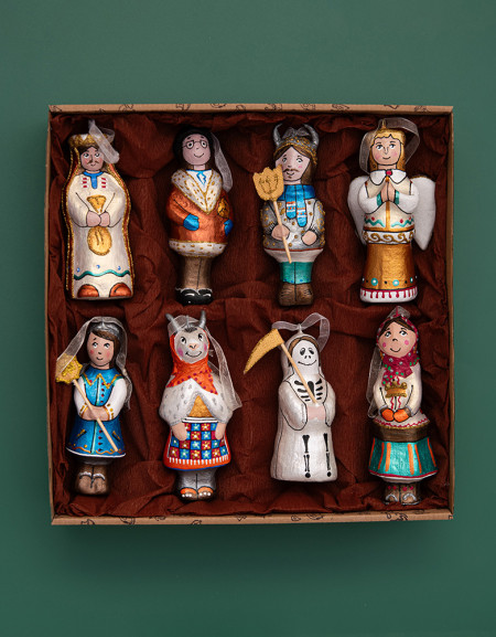 Набір ялинкових прикрас "Вертеп" (скульптура)