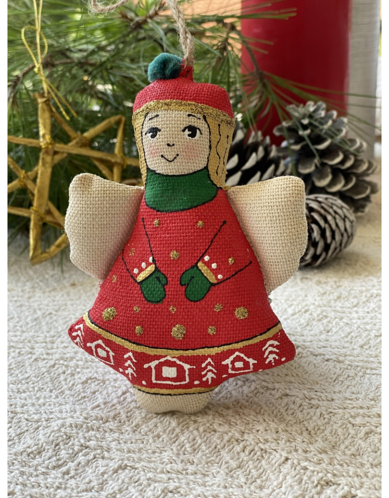 Сувенір ванільний ароматизований "Янгол в червоній шапці" - Зображення 3