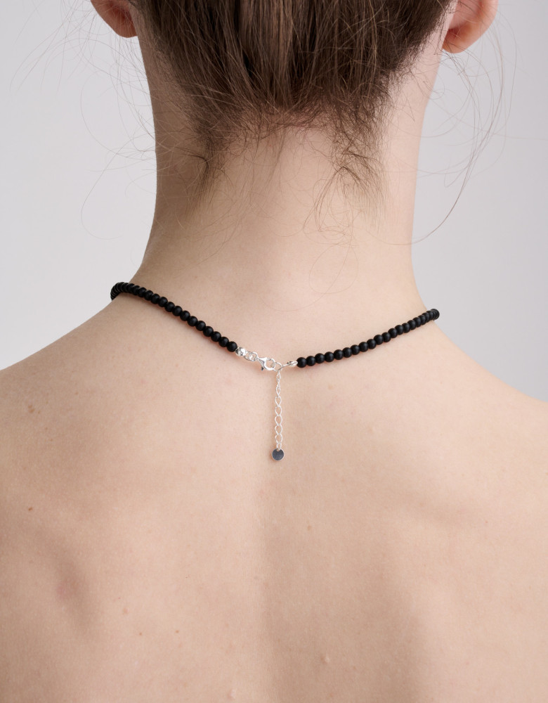 Чорне намисто "Тризуб" - Зображення 2