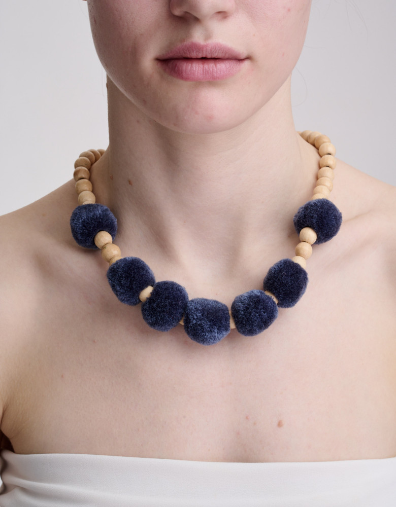 Намисто з кутасами сіре