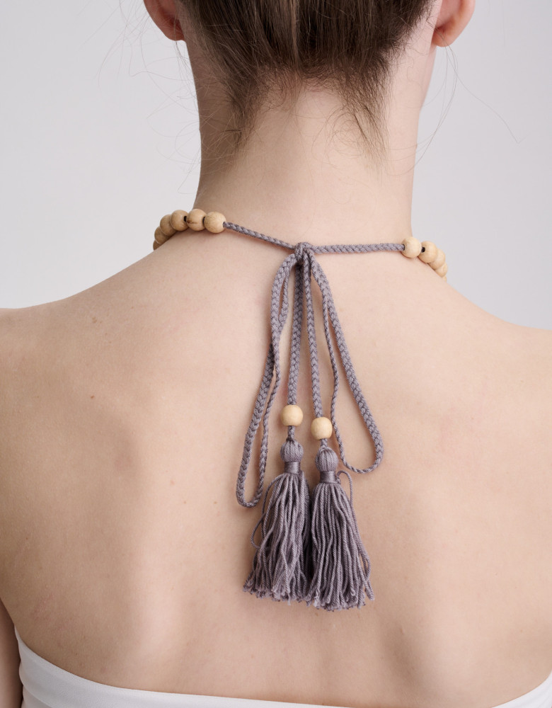 Намисто з кутасами сіре - Зображення 2