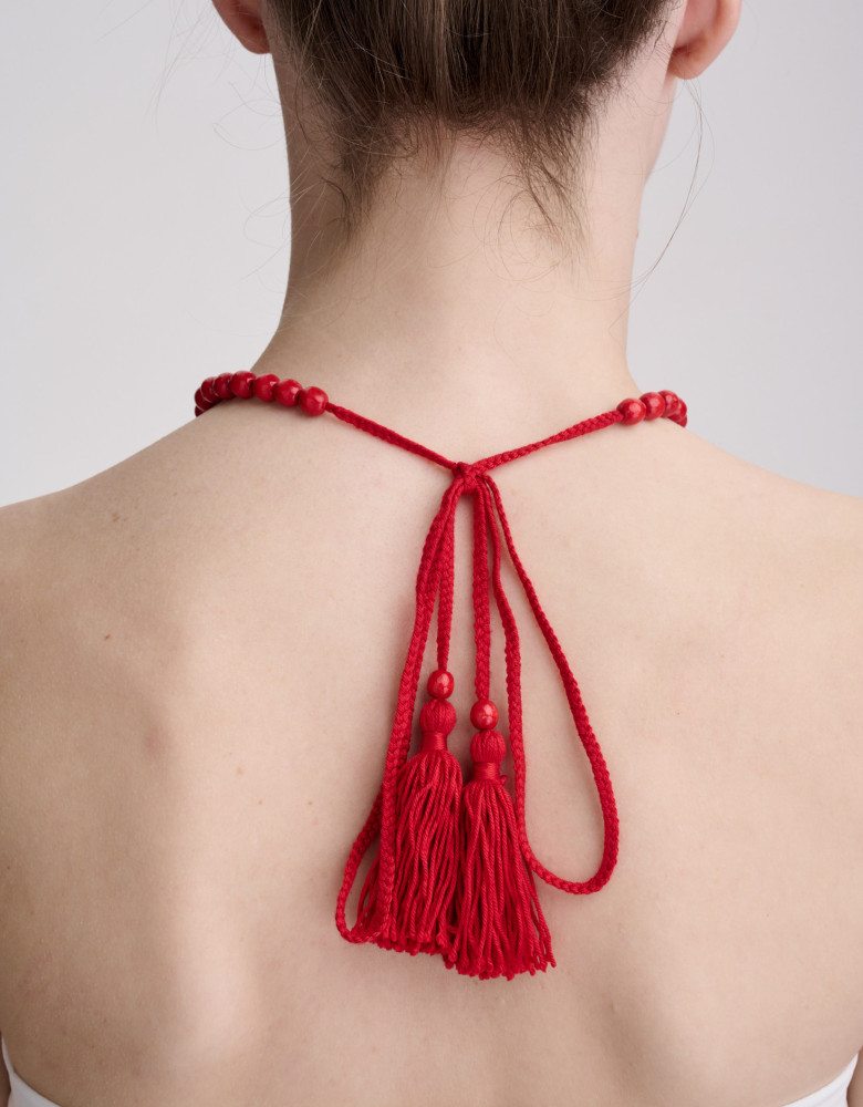 Намисто з кутасами червоне - Зображення 2