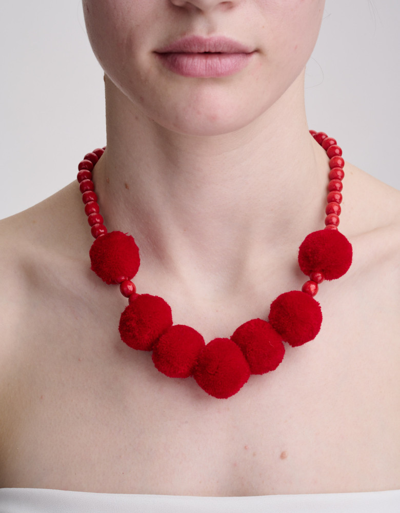 Намисто з кутасами червоне