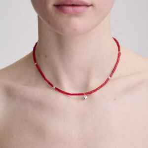 Бордове намисто "Серце"