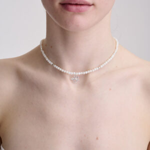 Перламутрове намисто зі сріблом "Янгол"