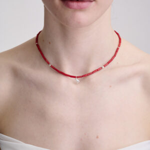 Бордове намисто "Пташка"