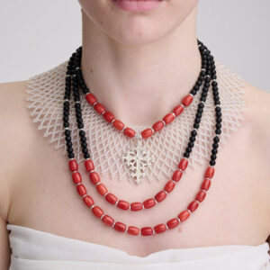 Комплект намист "Кораловий"