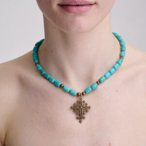 Намисто "Бірюзовий хрест"