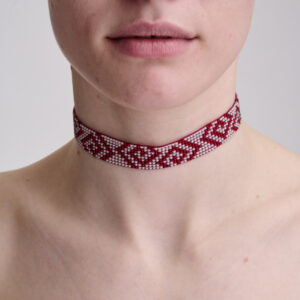 Чокер "Безкінечник" бордо