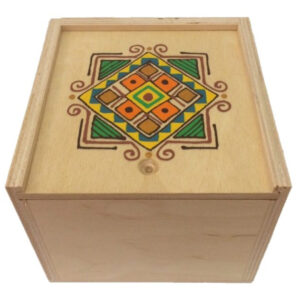 Дерев"яна Коробка 14*14 з фанери світла графічна