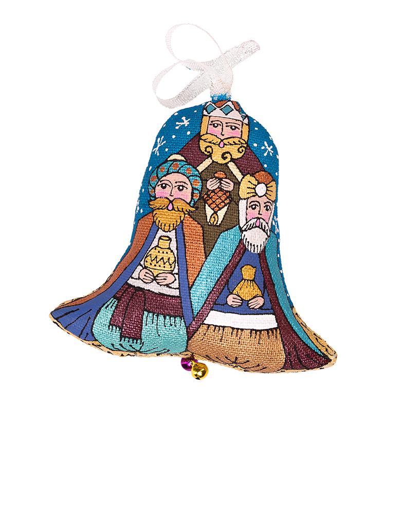 Сувенір дзвоник текстильний "Три царі" ( кавовий ароматизований ) - Зображення 3