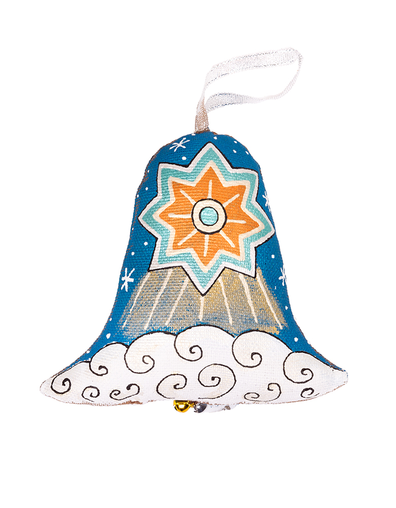 Сувенір дзвоник текстильний "Янгол з зіркою" ( кавовий ароматизований ) - Зображення 7