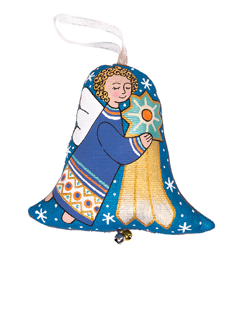 Сувенір дзвоник текстильний "Янгол з зіркою" ( кавовий ароматизований ) - Зображення 6