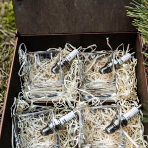 Набір з 4 склянок для віскі «Автомобільна свічка»