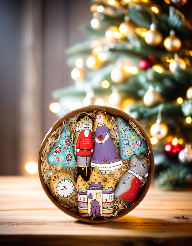 Казка в коробці ручної роботи "Лускунчик" текстильна