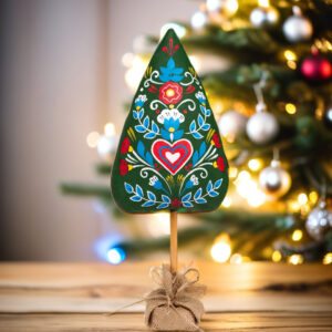 Сувенір "Середня ялинка з серцем"