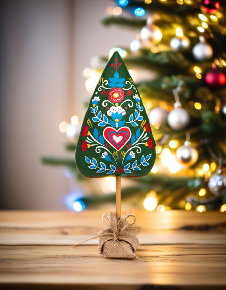 Сувенір "Середня ялинка з серцем"