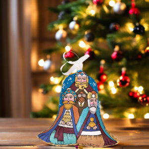 Сувенір дзвоник текстильний "Три царі" ( кавовий ароматизований )