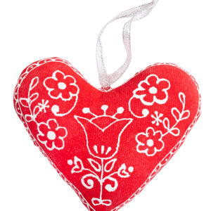 Сувенір ванільний "Серце з білим розписом"
