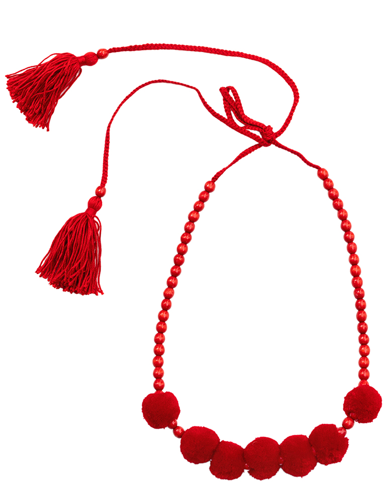 Намисто з кутасами червоне - Зображення 3