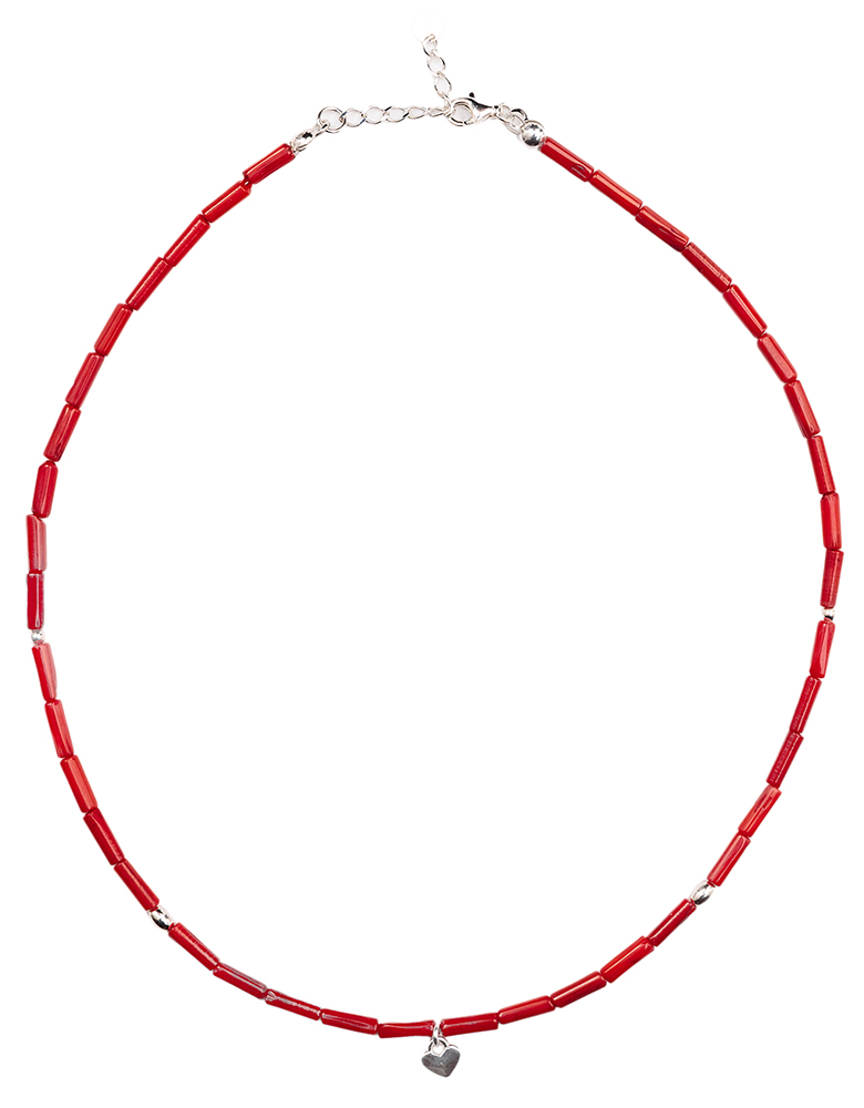 Бордове намисто "Серце" - Зображення 4