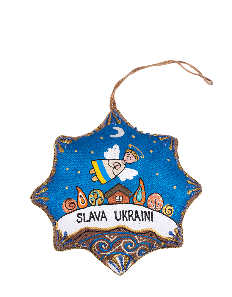 Сувенір кавовий ароматизований Зірка різдвяна "Слава Україні з янголом" - Зображення 6