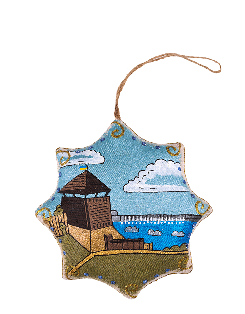 Сувенір зірка ванільна "Запорізька Січ" - Зображення 3