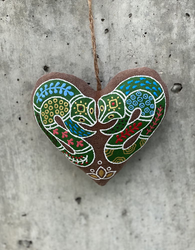 Сувенір кавовий ароматизований "Серце зі змійками"