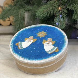 Коробка ручної роботи "Вечірня зоря з янголами"