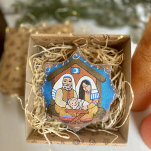 Сувенір кавовий ароматизований "Зірка різдвяна святе сімейство"