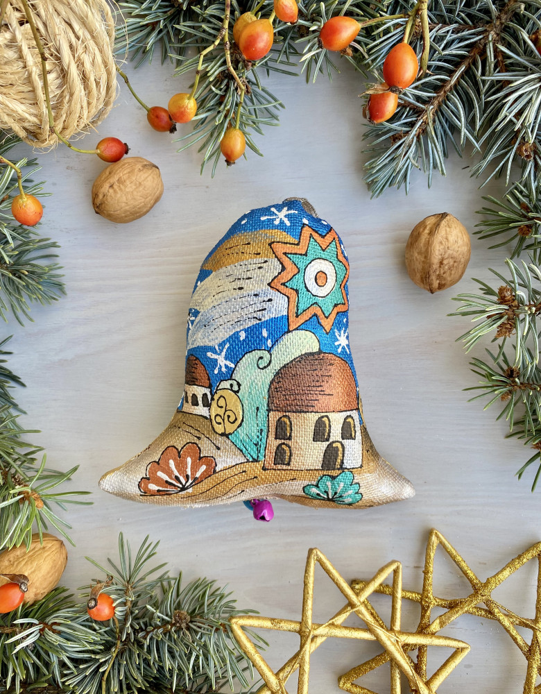 Сувенір дзвоник текстильний "Святе сімейство" ( кавовий ароматизований ) - Зображення 5