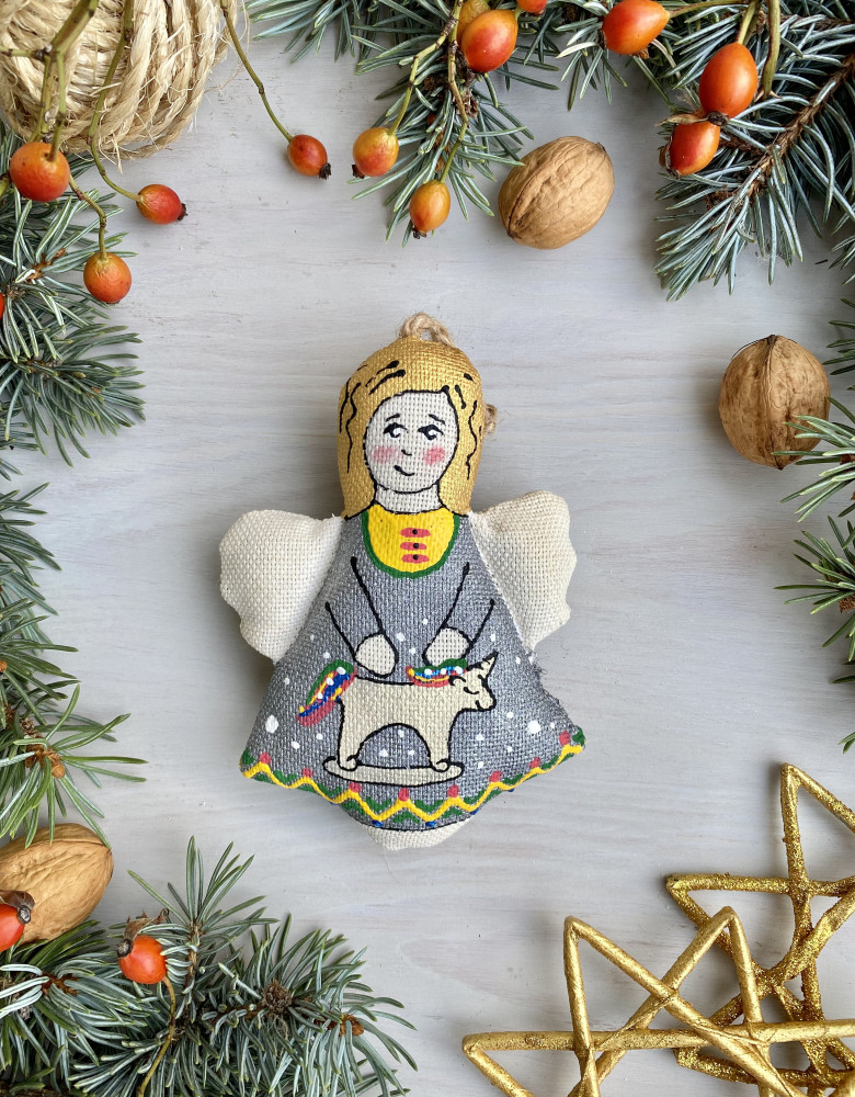 Сувенір ванільний ароматизований "Янгол з єдинорогом"