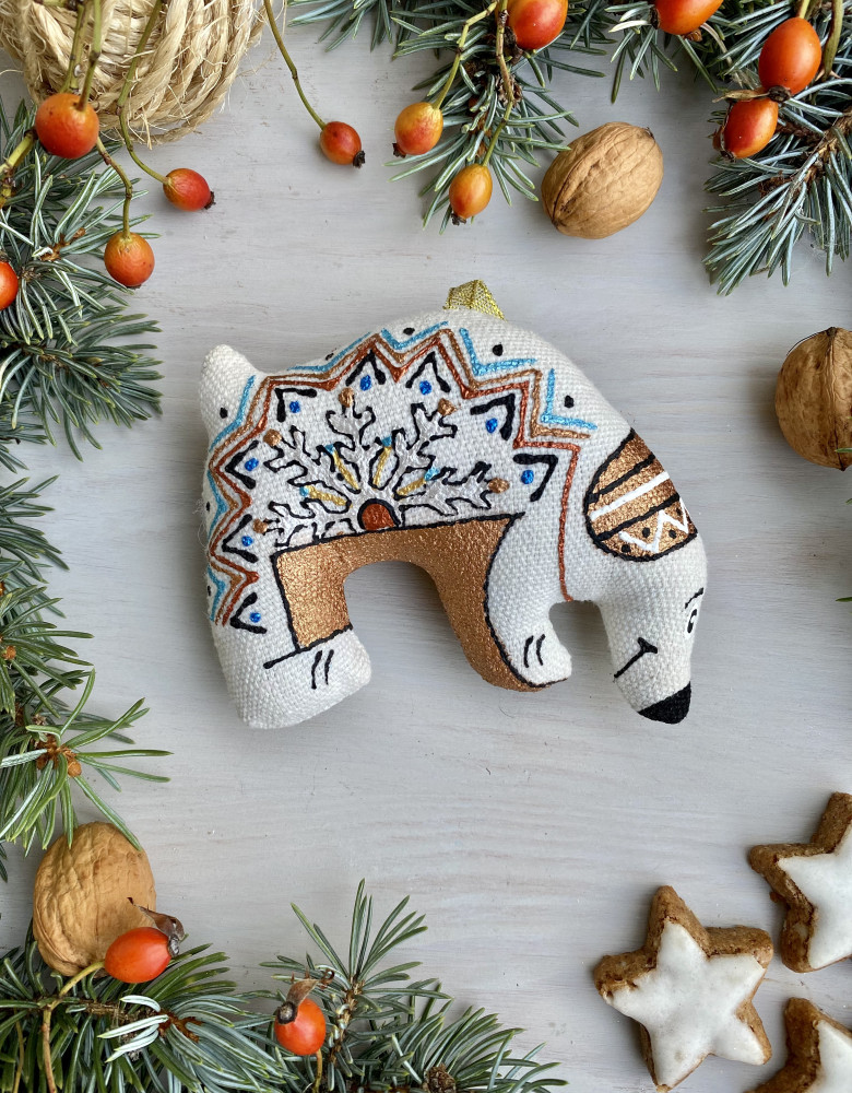 Сувенір ванільний текстильний "Песик" - Зображення 2