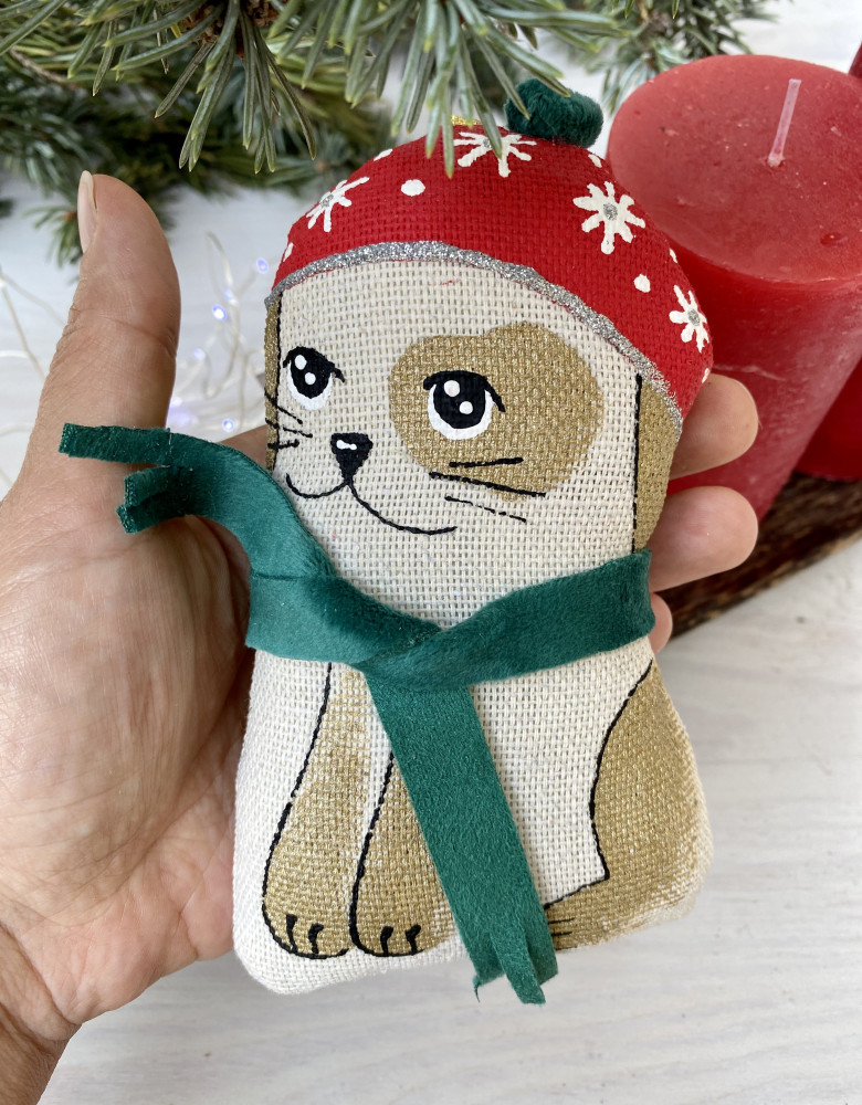 Сувенір ванільний "Песик з шарфиком" - Зображення 3