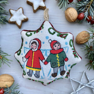 Сувенір зірка різдвяна "Діти роблять ангеликів"