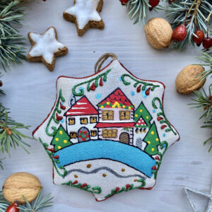 Зірка різдвяна ванільна «Зимове місто»